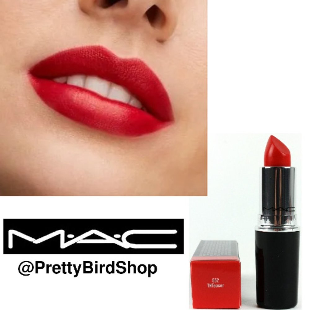 MAC TNTeaser 552 Lipstick NIB Lustreglass orange pearl last one!